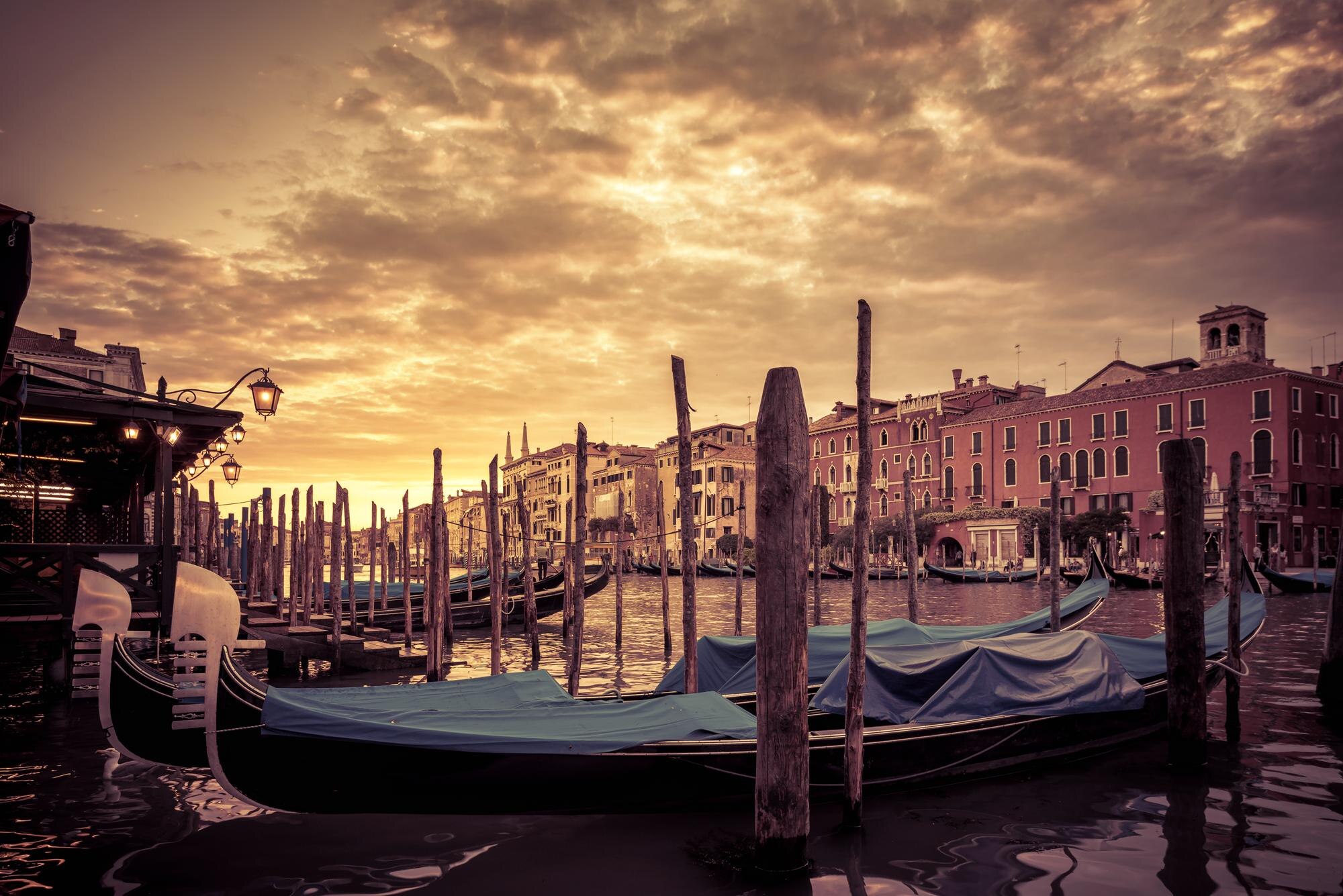 Venice Grand Canal at sunset — the city that turned crusade logistics into a permanent business model