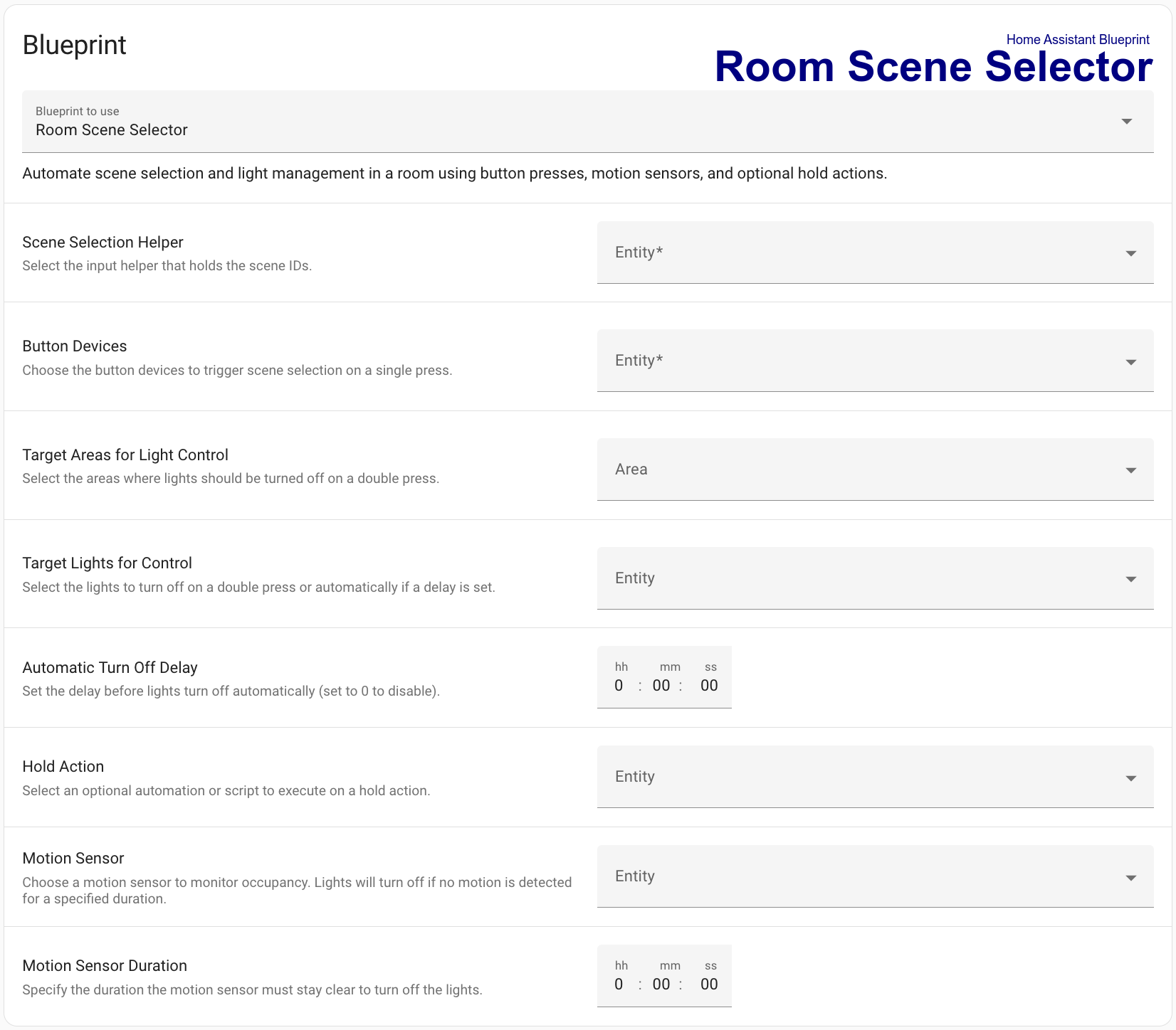 Room Scene Selector Blueprint