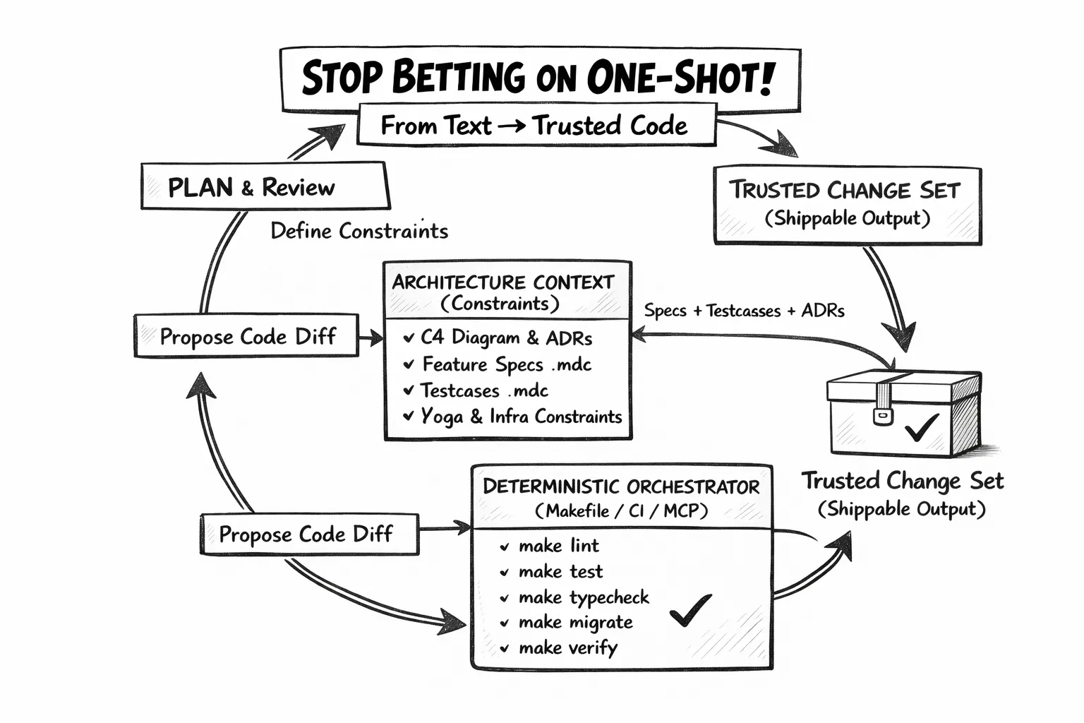 Stop betting on one-shot — a practical LLM workflow