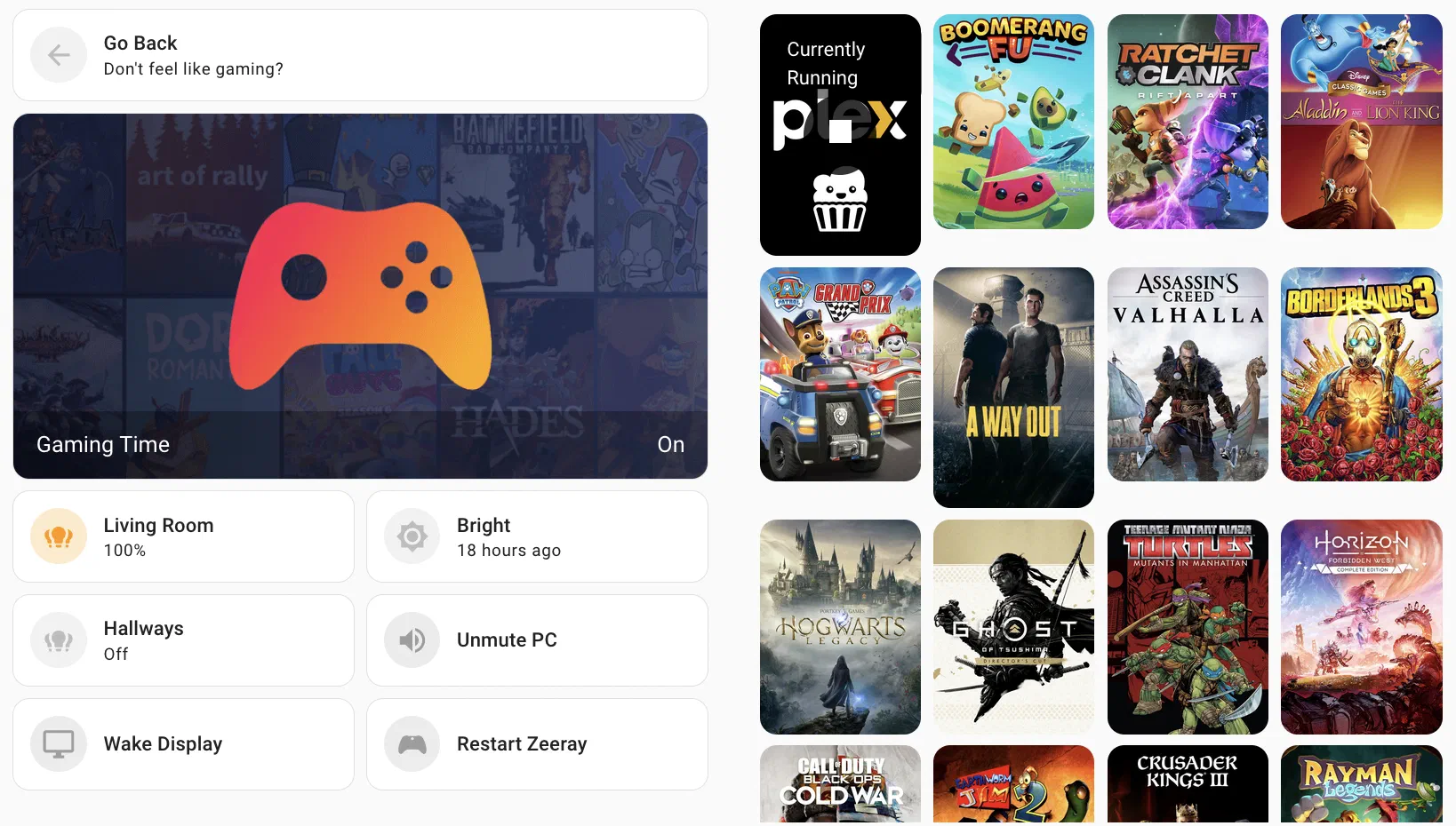 Playnite integrated with Home Assistant